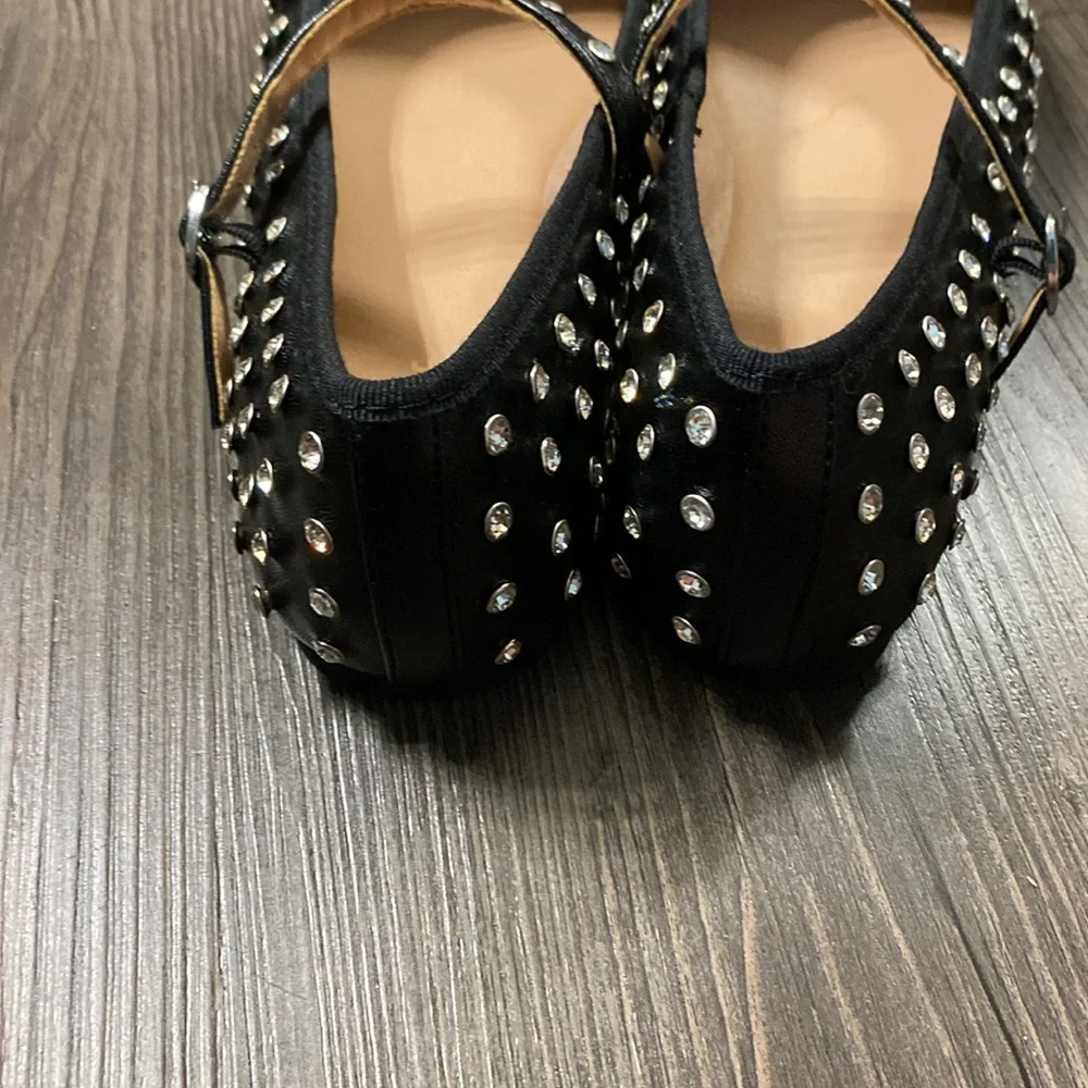 Cushionaire black and silver flash studded jewel Mary janes - Picture 5 of 8